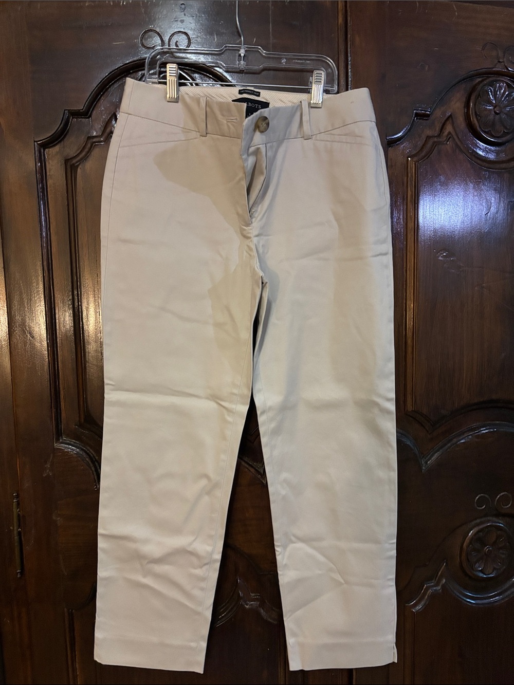 Talbots Women’s Khaki/Tan Straight-Leg Chinos
